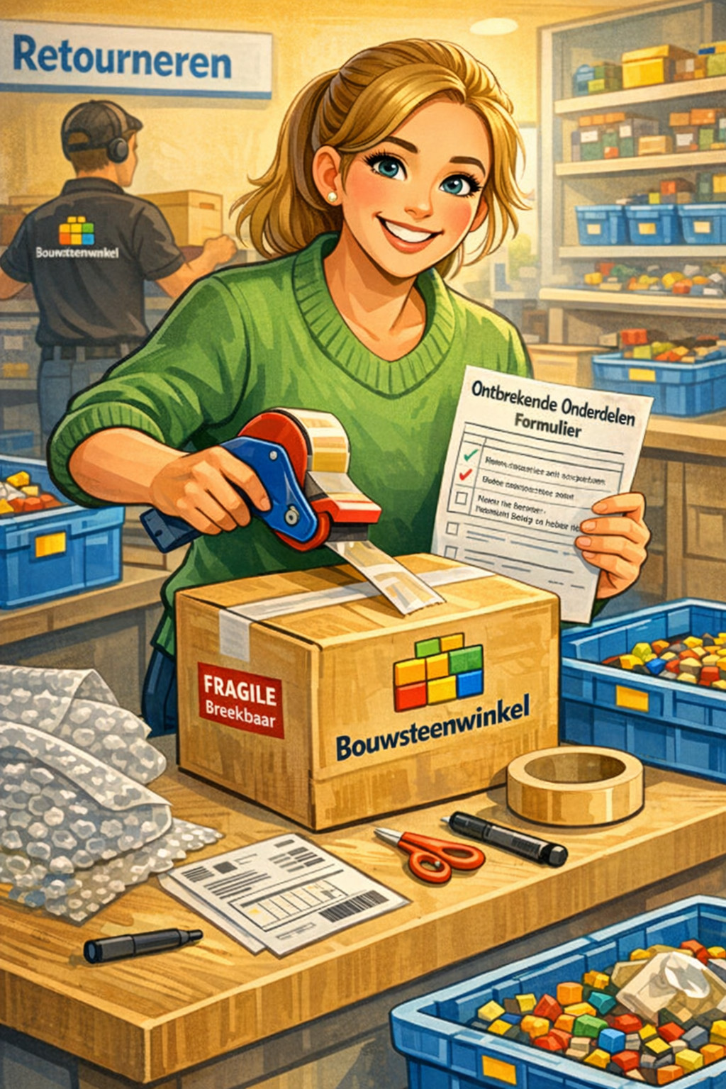 LEGO verhuurset retourneren bij Bouwsteenwinkel
