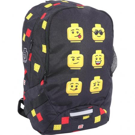 Beurs Informeer Kinderen Bouwsteenwinkel LEGO Verhuur Nederland | LEGO Rugzak Lego faces: 40x27x18 cm