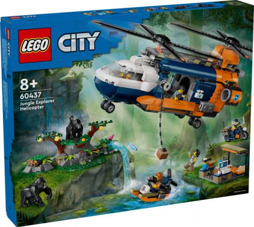 LEGO City Jungleonderzoekers: helikopter bij de basis